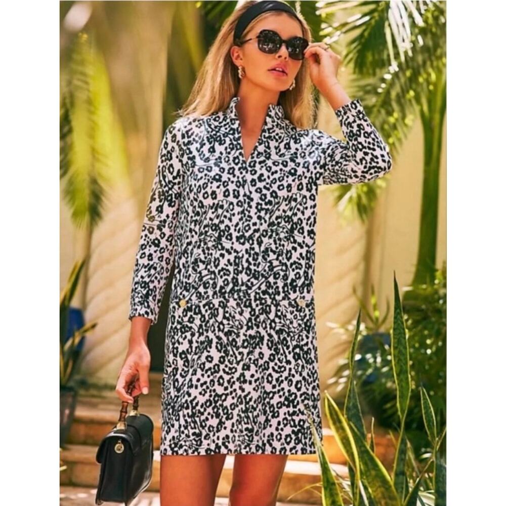 Lilly Pulitzer Sz M Rosie Dress Coconut Let's Pawty Print NWT Chic Resort Vaca